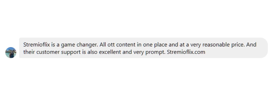 Testimonial Screenshot