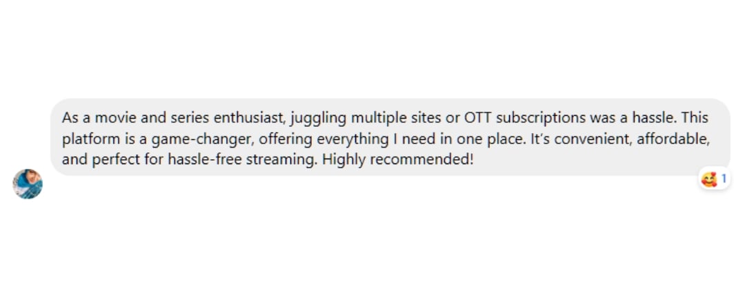 Testimonial Screenshot