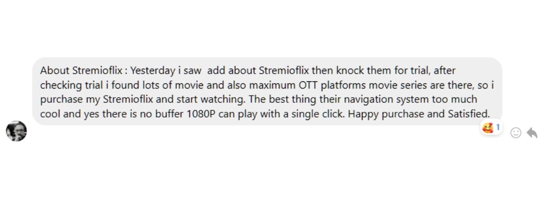Testimonial Screenshot