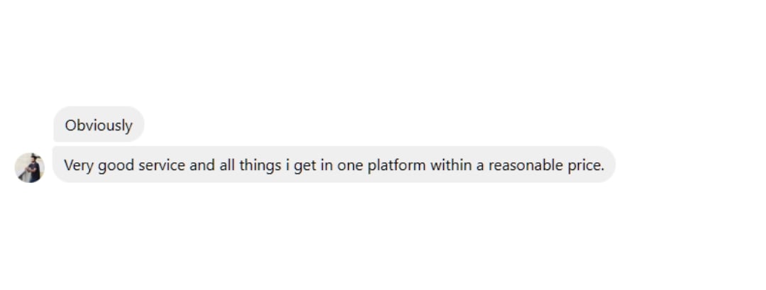 Testimonial Screenshot