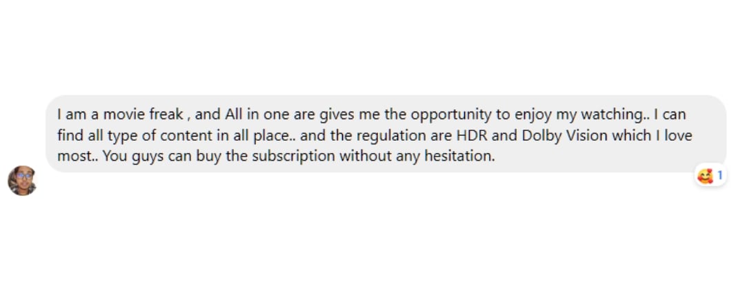 Testimonial Screenshot