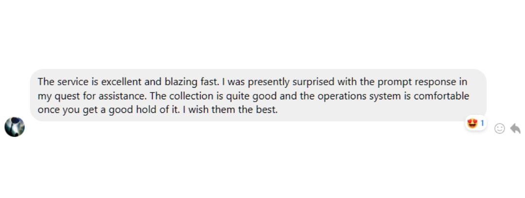 Testimonial Screenshot