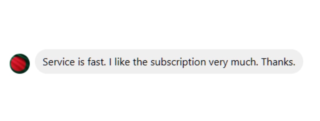 Testimonial Screenshot