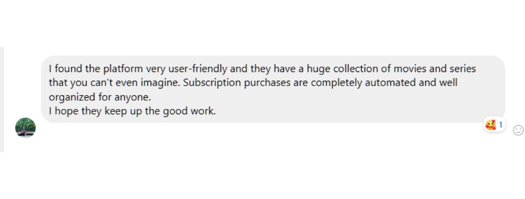 Testimonial Screenshot