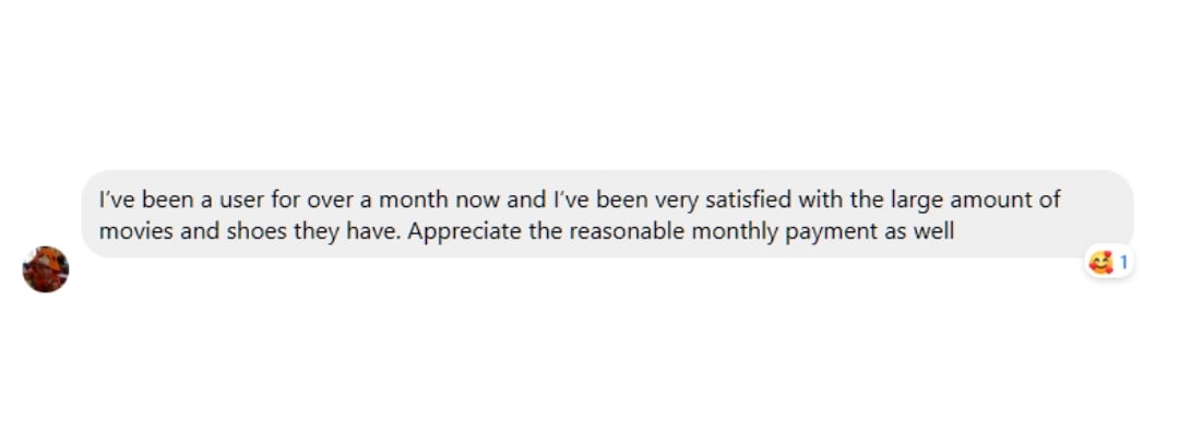 Testimonial Screenshot