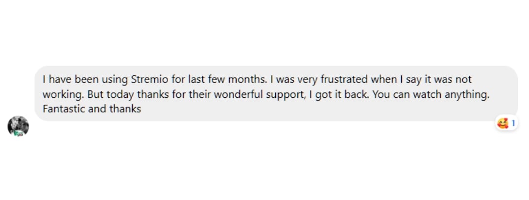Testimonial Screenshot